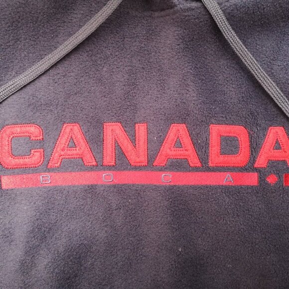 Boca Canada Ladies Size Medium Navy Fleece Straight Fit Hoodie - Picture 6 of 10
